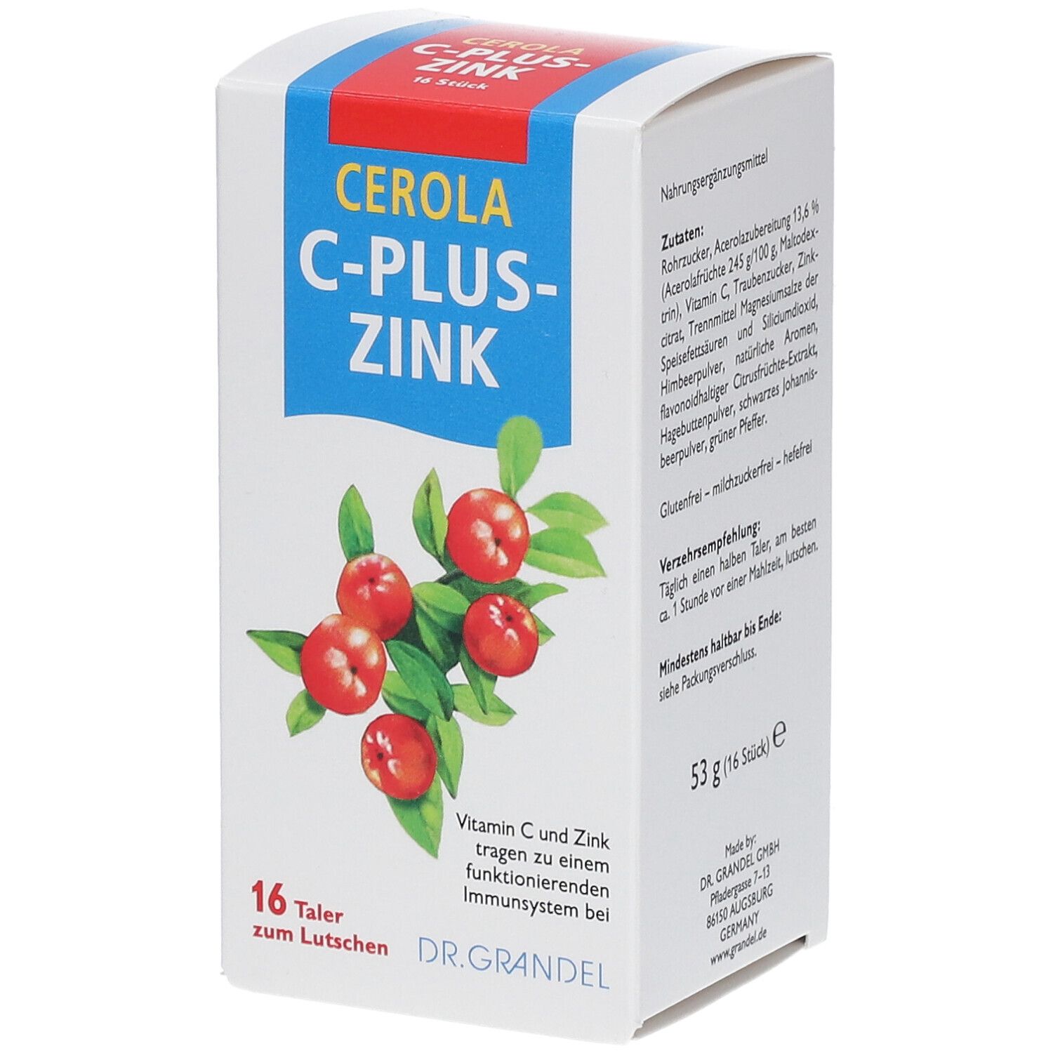 Cerola C plus Zink Taler Grandel 16 St Bonbons