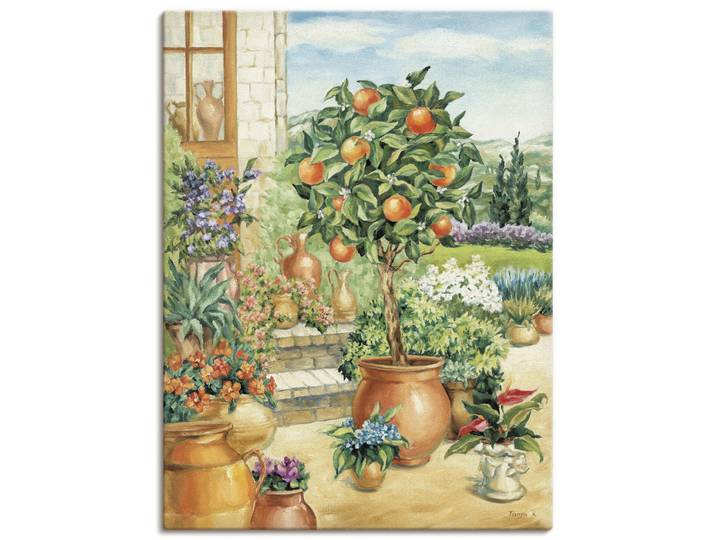 Wandbild ARTLAND Orangenbaum im Garten , grün (farbe bild(er): grün), B:30cm H:40cm, Bilder, Wandbild, als Alubild, Leinwandbild in verschied. Grössen