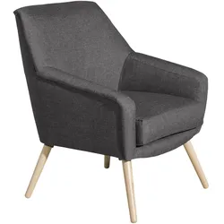 SESSEL Kachka Bezug Flachgewebe Buche natur / anthrazit