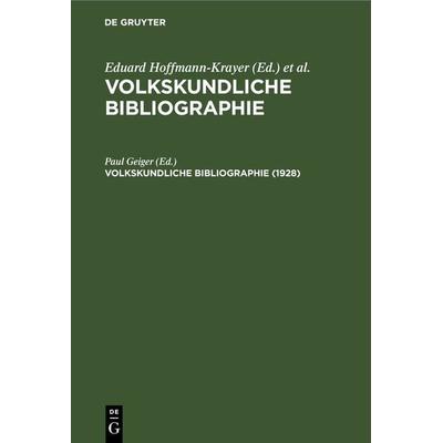 1928, Gebundene Ausgabe von , De Gruyter, 978-3-11-243379-9