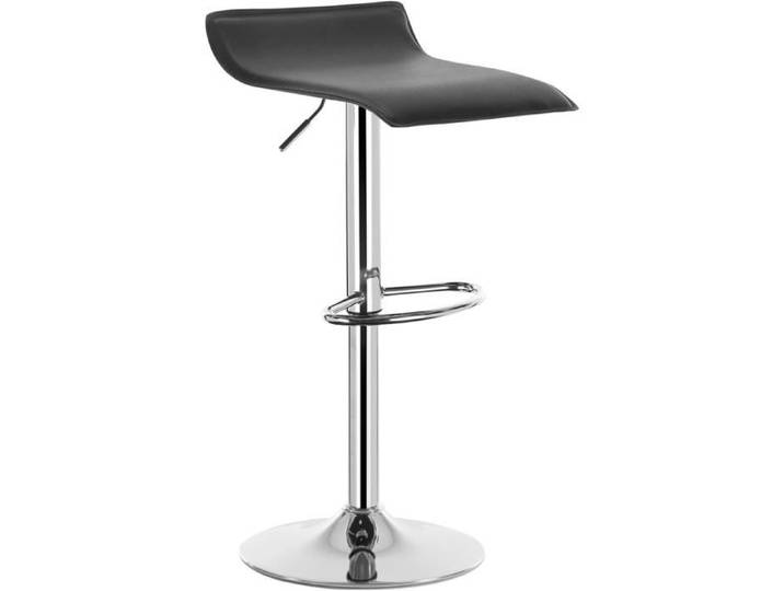 WOLTU Tabouret de bar en similicuir Tabouret de bar pivotant hauteur réglable Noir