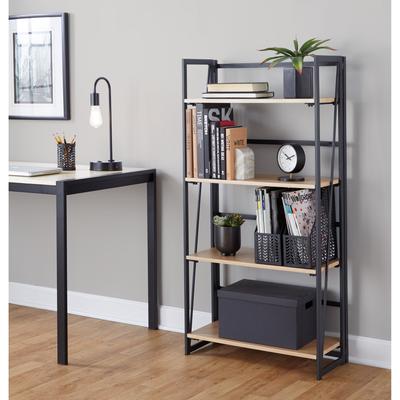 Rio Carbon Loft Goddard Metal and Wood Bookcase