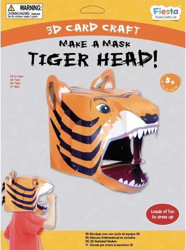 Fiesta Crafts Tijger Knutselset met 3D Masker van Karton