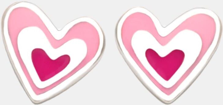 Agatha Ruiz de la Prada Pendientes Diversiones Corazón rosas. Fucsia