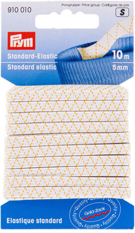 Prym Gold-Zack Gummiband "Standard-Elastic", Breite: 5 mm, Länge: 10 m
