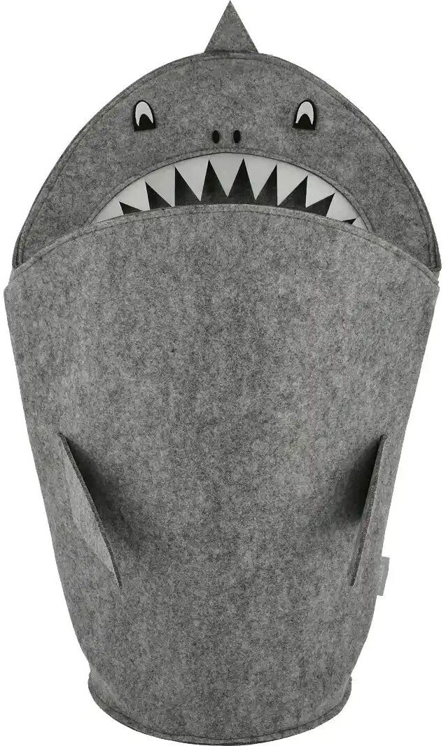 Höffner Filz Aufbewahrungskorb  Sharky ¦ grau ¦ Polyester ¦ Maße (cm): B: 40