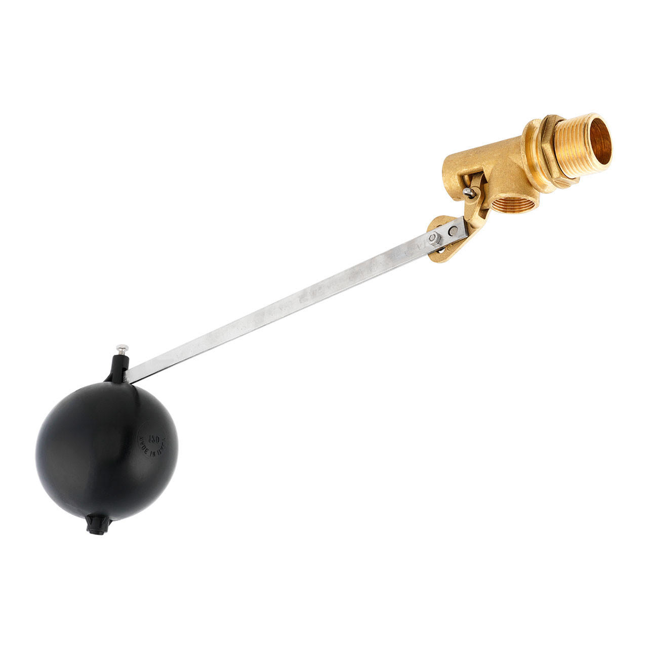 REKUBIK Messing Schwimmerventil Außengewinde mit Niveauregulierung und PVC-Kugel 1 1/4" AG