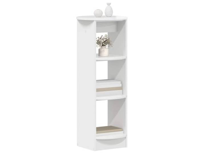 KTHLBRH Sideboard weiß glänzend 40 x 40 x 100 cm Technisches Holz, 3 Etagen, minimalistisches Design, feuchtigkeitsbeständig