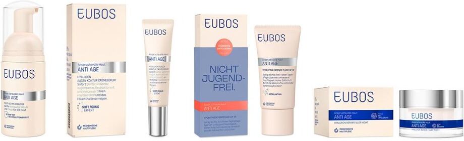Eubos Anti Age Mousse & Defence Fluid, Augenserum & Night Creme