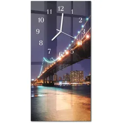 WANDUHR aus Glas 30x60 cm - Brücke