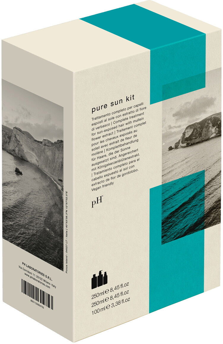 600ml pH PURE SUN Kit (Shampoo 250ml + Conditioner 250ml + Elixir 100ml + Strandtasche)