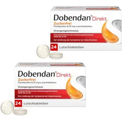 Dobendan Direkt Zuckerfrei Lutschtabletten 24 Stück Doppelpack 2X24 St Lutschtabletten