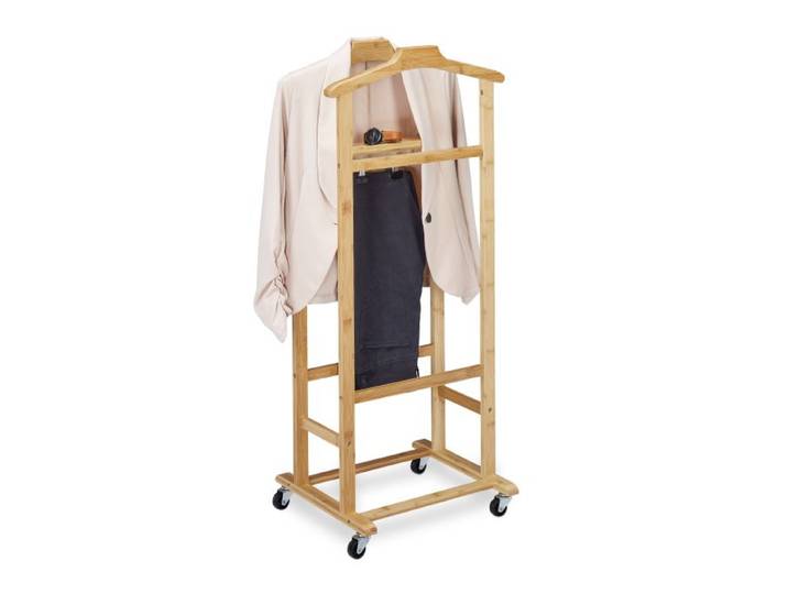 Relaxdays Dressboy bamboe op wieltjes