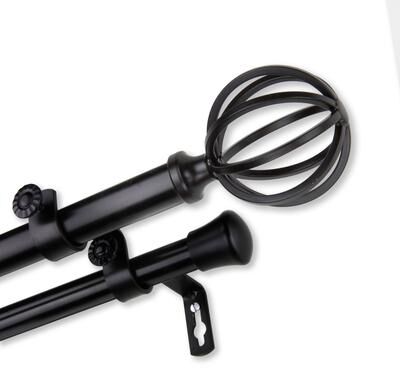 InStyleDesign Loop Adjustable Double Curtain Rod