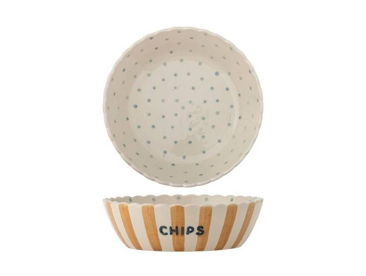 Schale Mira – handbemalte Chips-Schale aus Steingut - Bunt - Luxusbetten24