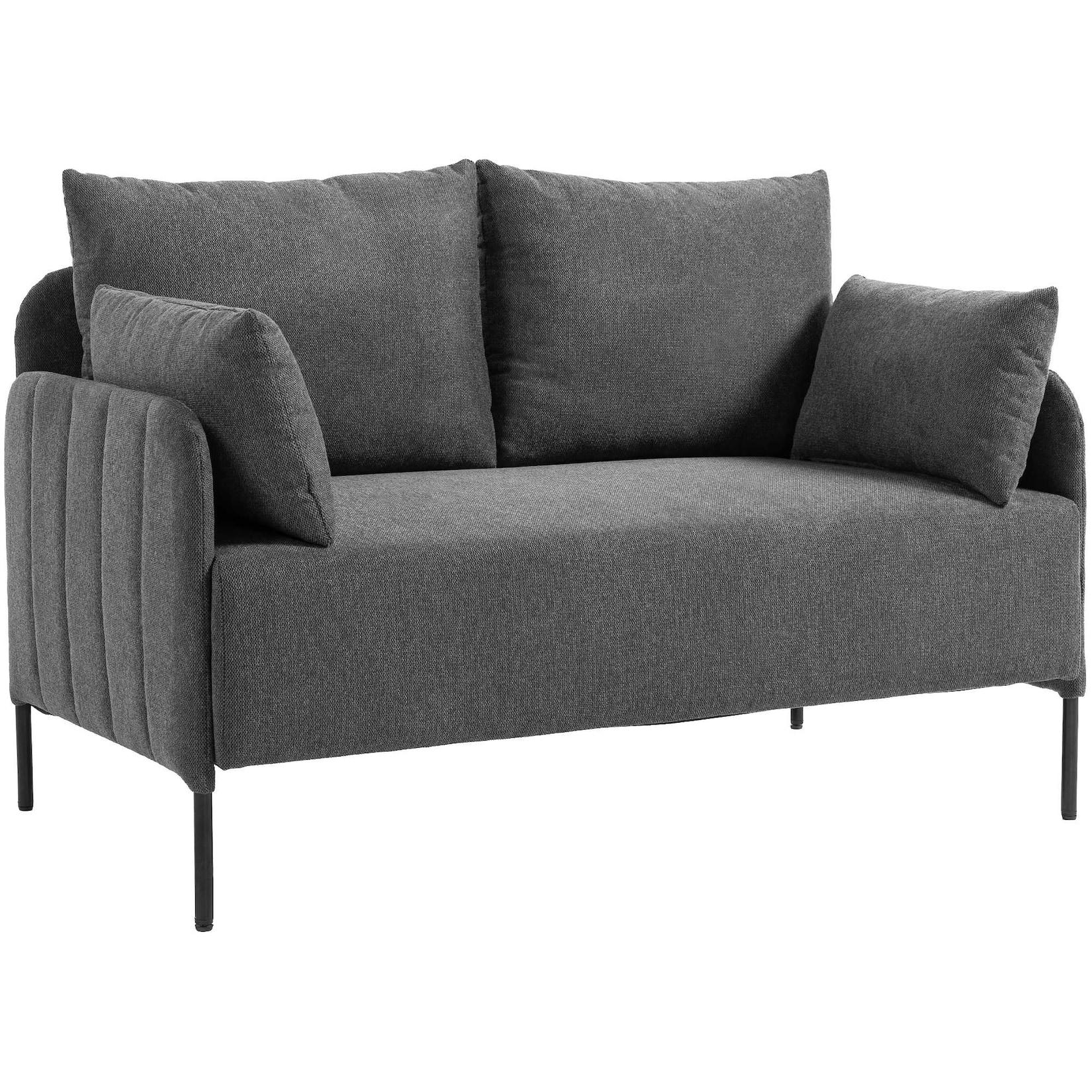 CLP Couch 2-Sitzer bequem Ziden, Sofa gepolstert mit Kissen, Polstermöbel bequem bis 300 kg belastbar