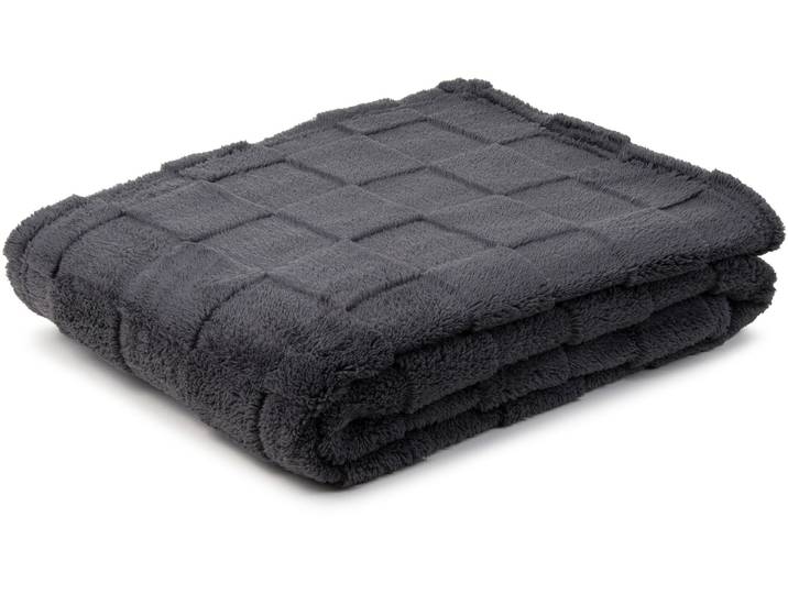 Wohndecke GÖZZE FRANKA Jacquarddecke , grau (anthrazit), B:150cm L:200cm, Mircofaser, Wohndecken, Wohndecke, im modernen Design, aus 100 % Polyester Mikrofaser, rundum gesäumt
