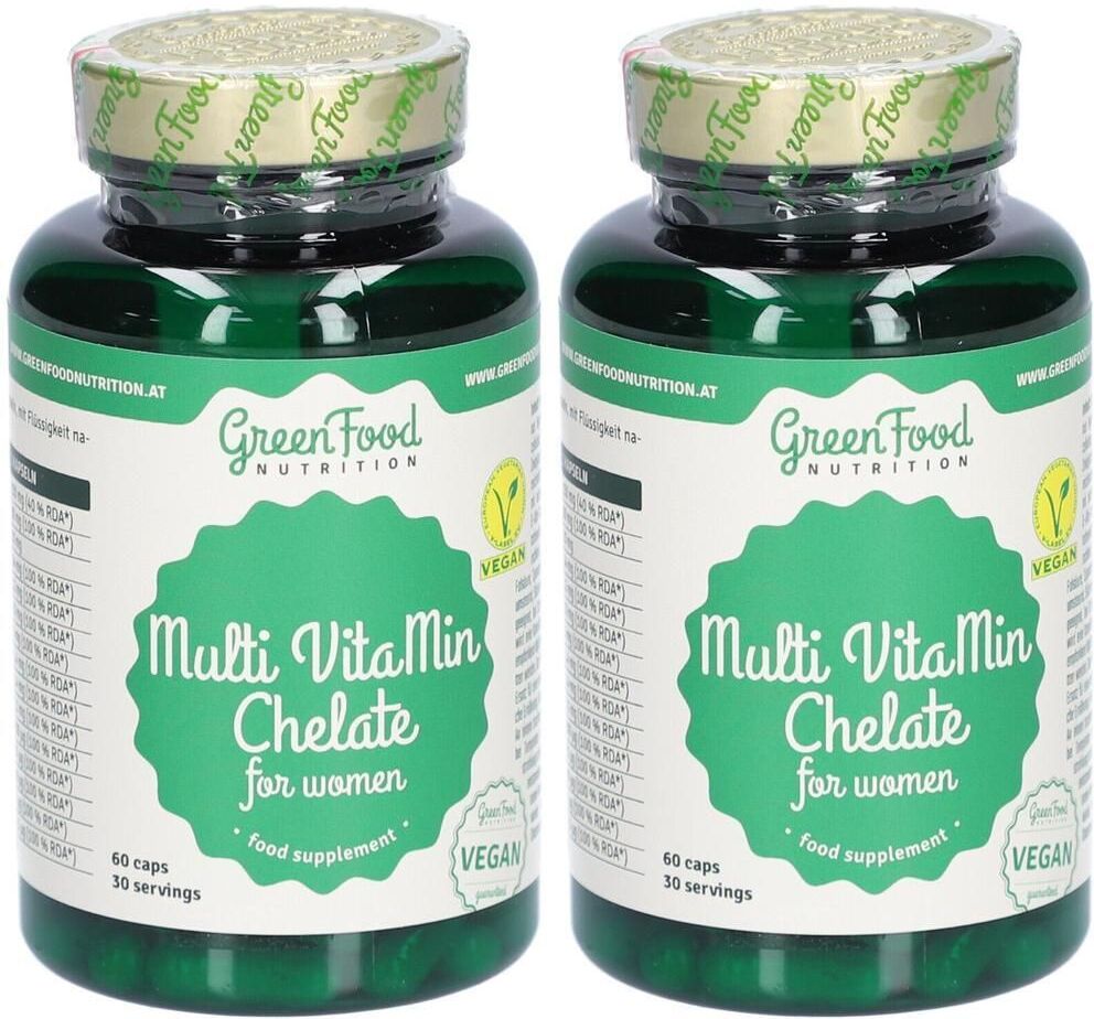 GreenFood Nutrition Multi VitaMin Chelate for women 60cps 2x 2x60 St Kapseln