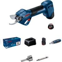 Akku-Gartenschere GGP 12V-25 Professional, 12Volt blau/schwarz, 2x Li-Ionen Akku 3,0Ah