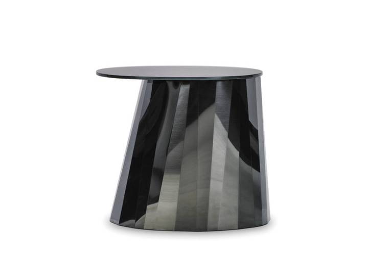 CLASSICON table basse PLI (Noir - cristal et acier)