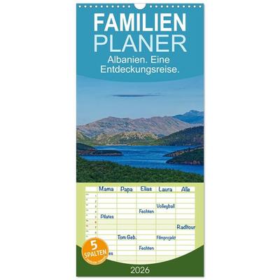 Familienplaner 2026 - Albanien. Eine Entdeckungsreise. mit 5 Spalten (Wandkalender, 21 x 45 cm) CALVENDO