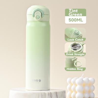Multicon Wholesale Hub Vacuum Insulated Stainless Steel Thermos, Portable Tumbler, Thermal Water Bottle, Coffee Cup, Large Capacity Travel Mug tint Green