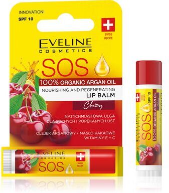 Eveline SOS Lip Balm Nourishing Cherry 4.5 ml