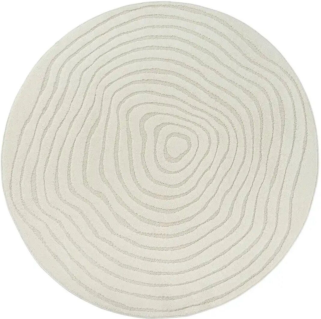 Höffner Webteppich  Elio ¦ creme ¦ Synthetische Fasern Ø: 120