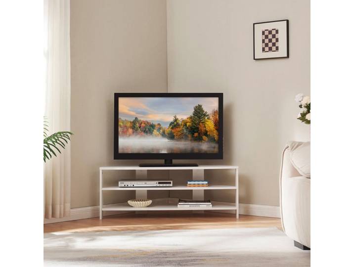 Meuble TV Berg 110 x 36 x 42 cm blanc