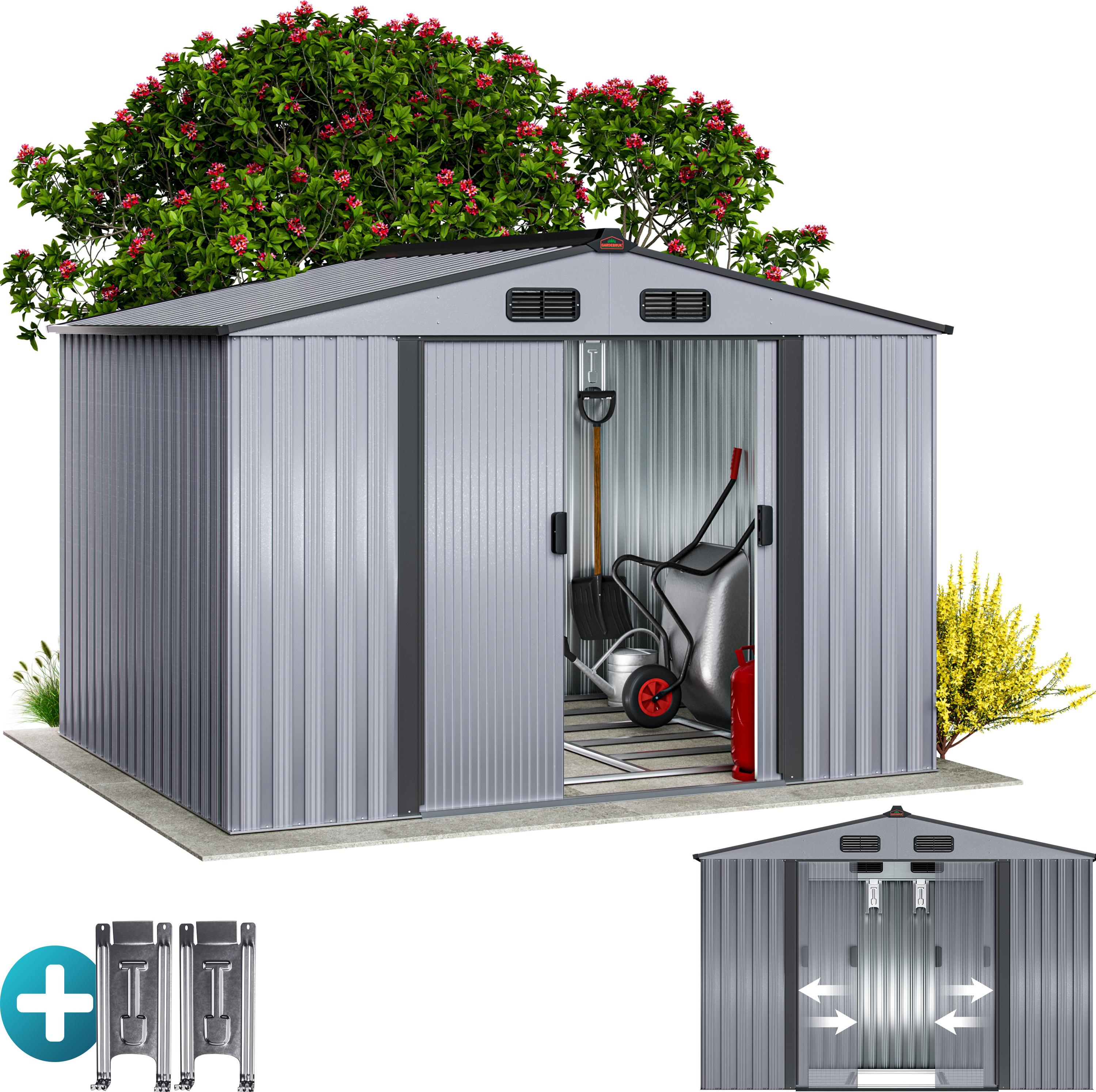 GARDEBRUK Gerätehaus XXXL Metall 15m³ mit Fundament