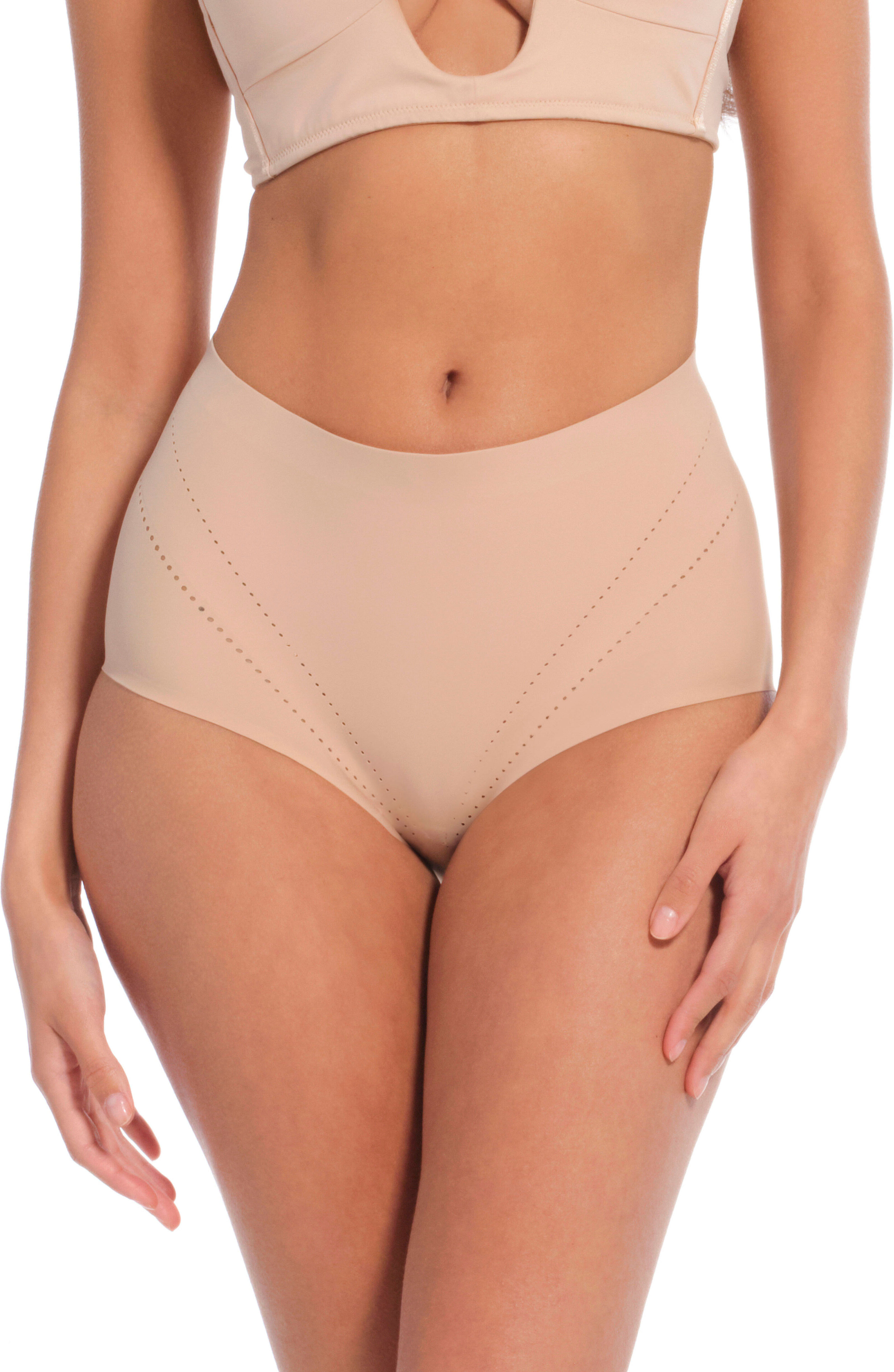 Shapingslip MAGIC BODYFASHION "Dream Shaper Brief", Damen, Gr. XL, braun (cappucchino), Obermaterial: 75% Polyamid, 25% Elasthan, unifarben, körpernah, Unterhosen Shapingslip, weiches Material mit atmungsaktivem Design cappucchino XL