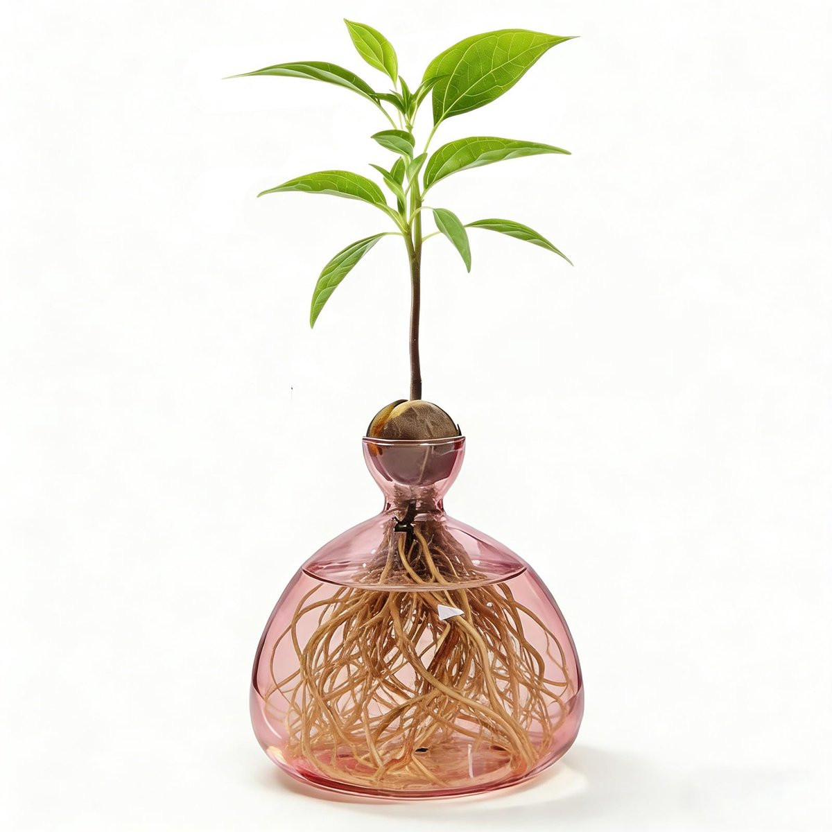Glazen hydrocultuur vaas voor avocado en kastanje, decoratieve bloemenvazen voor tafeldecoratie