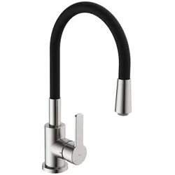 SCHÜTTE  FLEXO  Spültischarmatur  Edelstahl/Schwarz
