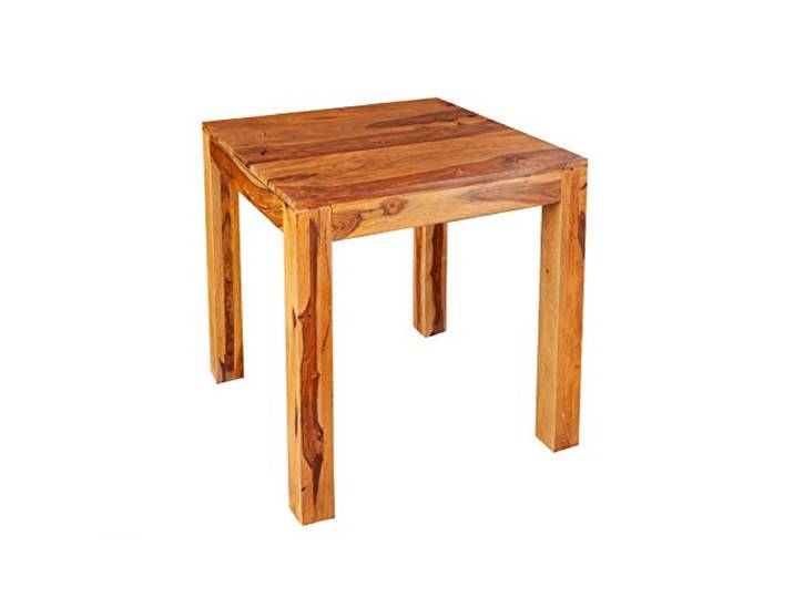 riess-Ambiente.de Massivholz Esstisch Pure 70cm Natur Sheesham Stone Finish Bistrotisch quadratisch Holztisch Tische Massivholztisch Küchentisch