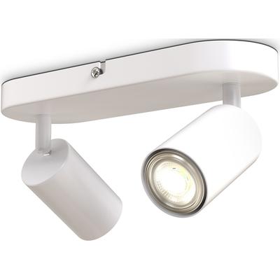 B.K.LICHT Deckenspots, weiß, 2, H: 9cm, 1 Stk., Leuchten, 2-flammige Spotlampe, schwenkbar, drehbar, schwarz, ohne Leuchtmittel