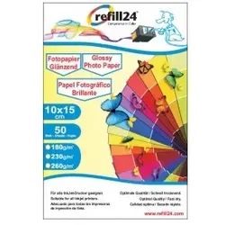 50 Blatt Glossy Fotopapier 10 x 15 cm, 180 g