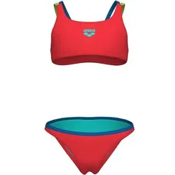 ARENA Kinder Bikini GIRL'S TWO PIECES SWIMSUIT SOLID, Größe 116 in Rot Rot