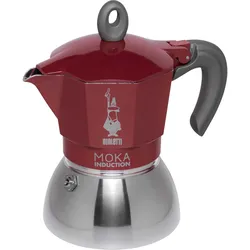 BIALETTI Espressokocher New Moka Induction 4 Tassen rot