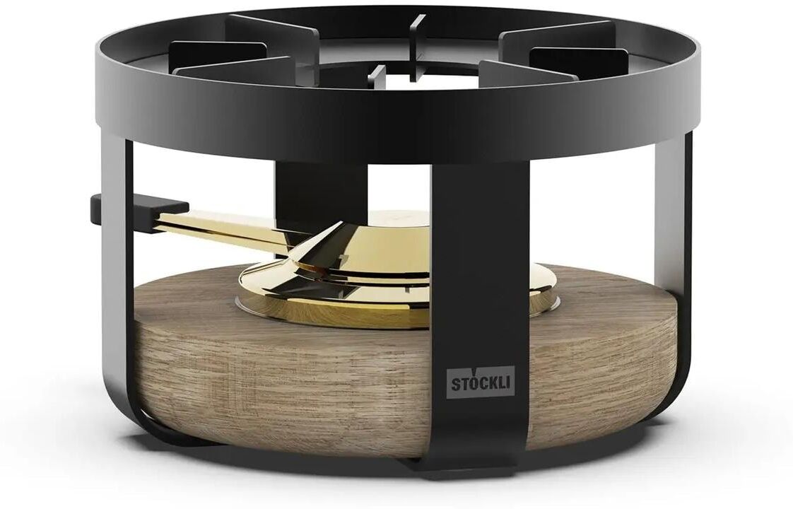 STÖCKLI Fondue "Stöckli Rechaud Pilatus Wood", holzoptik schwarz, Fondues, Fondue holzoptik schwarz Einheitsgröße