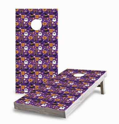 Skip's Garage Halloween Pattern Regulation 2x4 Cornhole Game Set