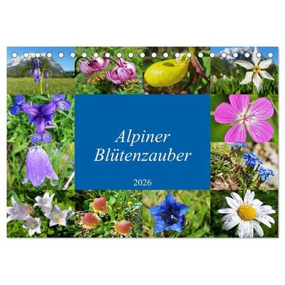 Alpiner Blütenzauber (Tischkalender 2026 DIN A5 quer), CALVENDO Monatskalender