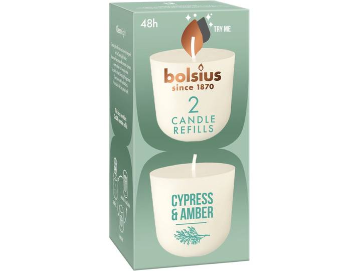 Bolsius Geurkaars Navulling Cypress & Amber -