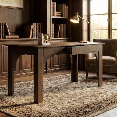 FUFU&GAGA "68.9"" Working Desk Wood Dining Table with 6 Drawers Kitchen Table Rectangular Writing Table"