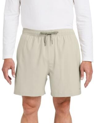 HUK H200184 Men's Pursuit Volley Shorts in Khaki size Small   Polyester/Spandex Blend