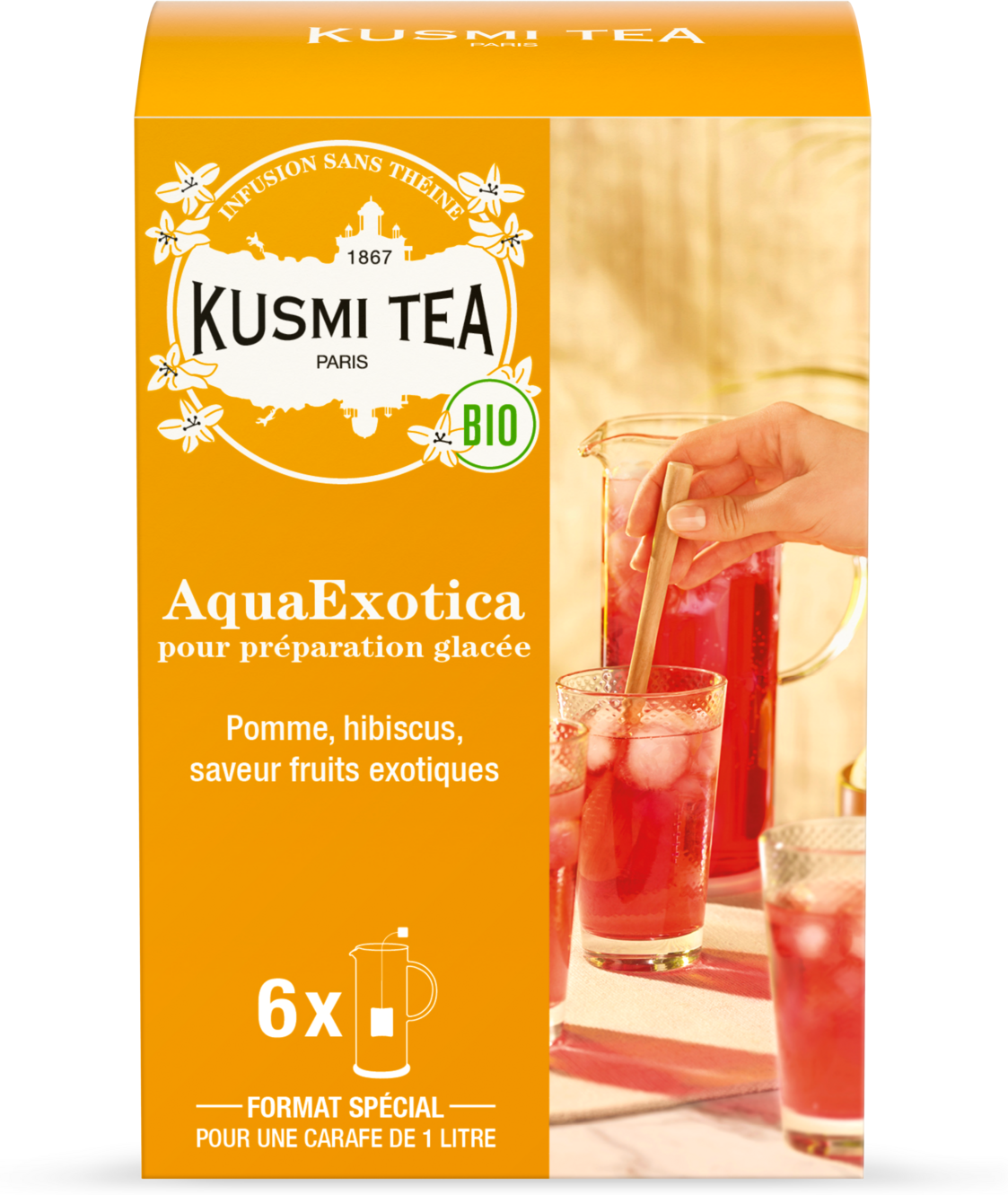 AquaExotica - Früchtetee Hibiskus, exotische früchte, bio - Kusmi Tea
