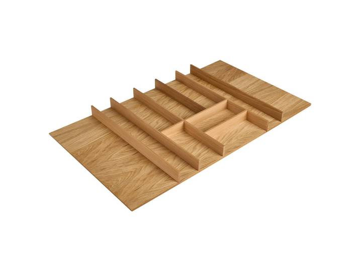 Nobilia Besteckeinsatz, Eiche, Holz, Eiche, massiv, 10 Fächer, 82.7x4.9x47.15 cm, Küchenzubehör, Besteckkästen