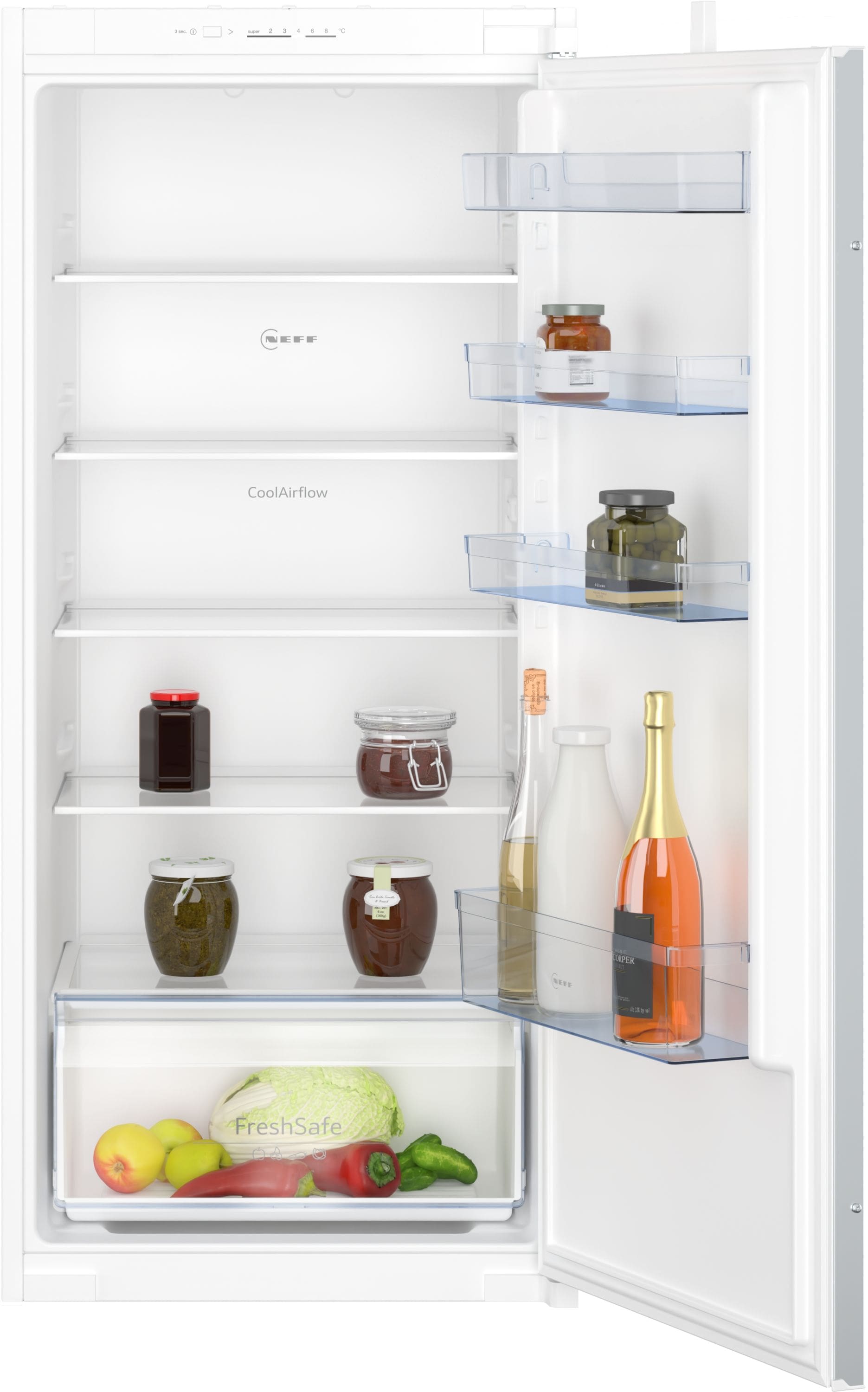 Neff N30 KI1411SE0 Schlepptür 204 l 122,5 cm Einbaukühlschrank EEK: E 101 kWh Jahr