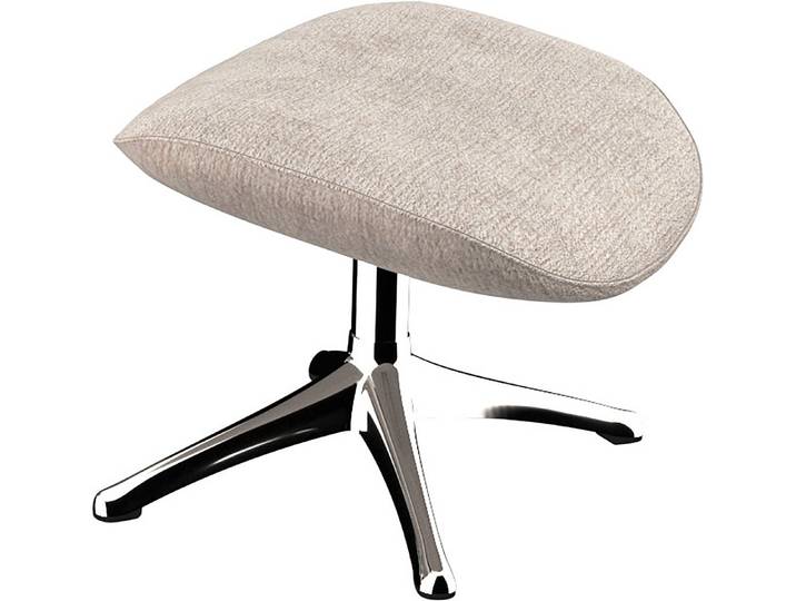 FLEXLUX Fußhocker Marinella, Fußstütze für Lounging, Entspannung der Extraklasse, Scandi, Brescia-Stoff, Robuster Aluminiumfuß, Pflegeleicht und haltbar