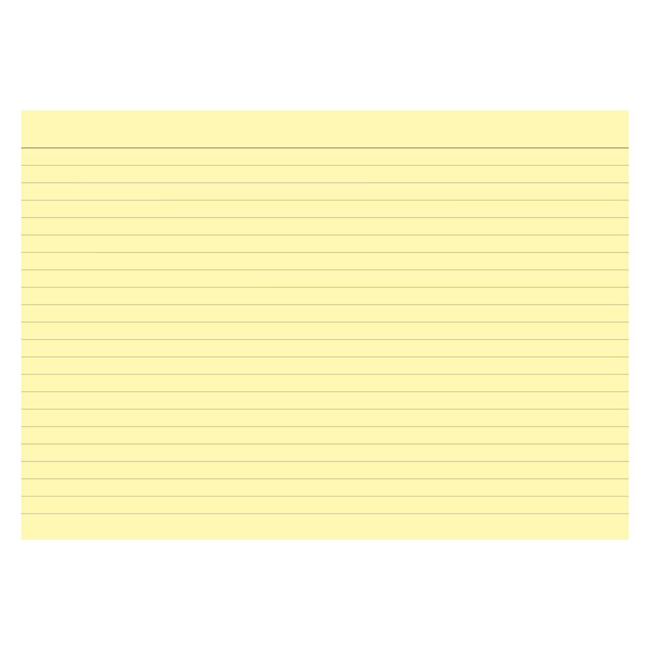 Brunnen Karteikarte DIN A5 quer liniert gelb 100 St./Pack. (A5, 180 g/m²) (102250110)