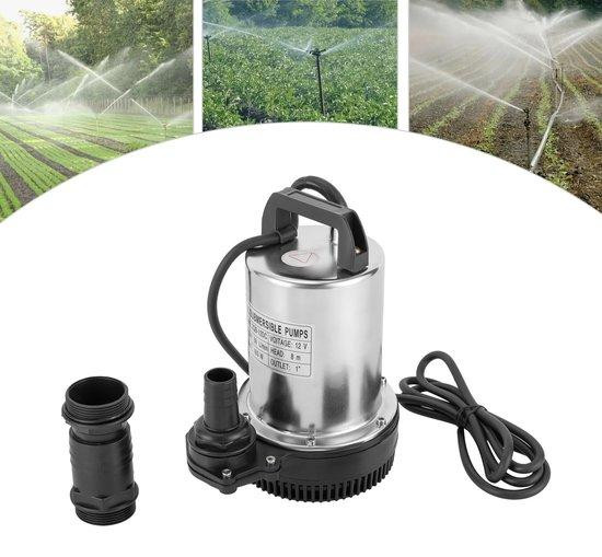 Eszenzics™ Compacte dubbele pomp voor vuilwater en zuigerwater, 12V, 160W, 50 liter per minuut, gepoetst staal